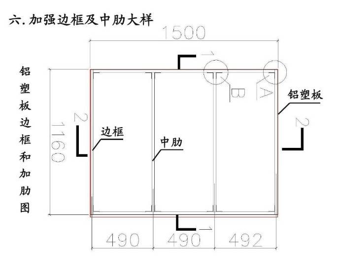 28加强边框及中肋大样